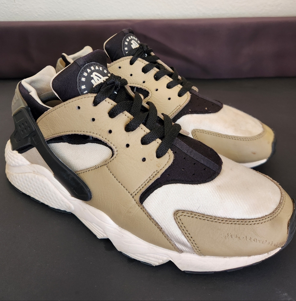 Nike Air Huarache 'Light Olive' Black/Khaki-phantom Mens 12 - Picture 2 of 10